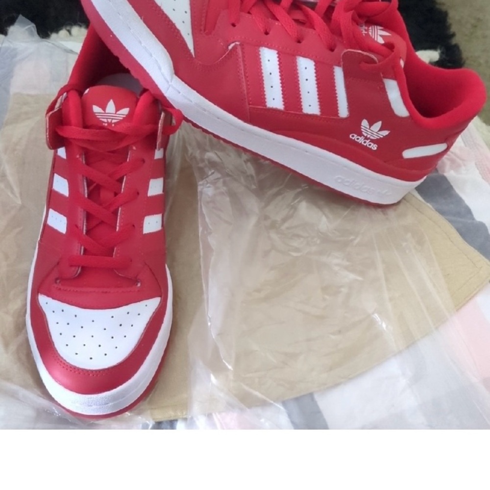 Adidas Classic Red and White Sneakers